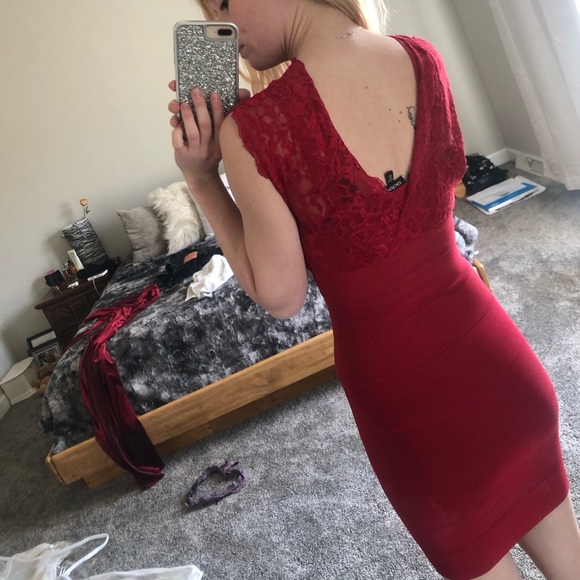 Sexy rrd bandage BEBE dress ❤️ - Picture 3 of 5